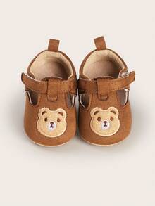 Spring/Autumn Cartoon Infant Shoes, 1 Year Old, Rubber Sole, Anti-Collision, Cute, Unisex, Infant Walking Shoes - Coffee Brown - View 5