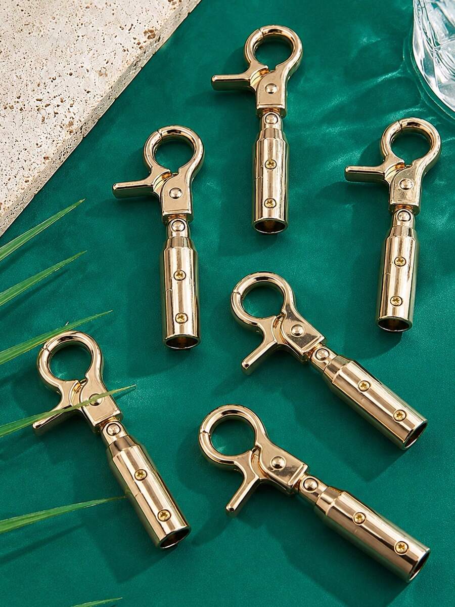 金銀雙色金屬旋轉龍蝦扣掛鉤組，適用於包袋製作、編繩連接、手提包把手、鑰匙圈、掛繩、珠寶製作、DIY縫紉配件、可拆卸按扣，適用於手提包、背包、斜背包肩帶、皮革手工藝、時尚配件，DIY愛好者、手工藝人、設計師及愛好項目的理想選擇，返校禮物