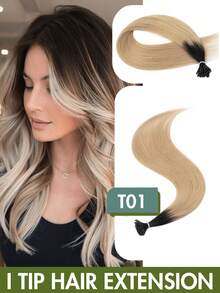 Luxury Pre-Bonded I-Tip Human Hair Extensions, Micro Ring Technology, 12"-24" Length, Natural Black Elegant Straight Hair, Suitable For All Hair Types And Skin Tones, Easy To Apply, Damage-Free Real Hair Extensions - Multicolor - View 63