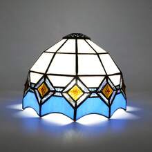 1pc Geometric Cube Style Colorful Glass Lampshade, Top Diameter 1cm, Bottom Diameter 20cm, For Table Lamp, Pendant Light, Wall Lamp, Ceiling Light Replacement - Style 28 - View 8