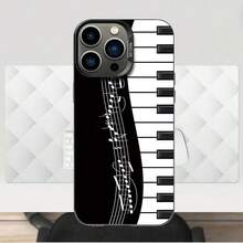 24h Shipping From DE/FR/ES | Black & White Piano Keys High-End Elegant UV Printed Case With Durable, Wear-Resistant, Camera Protection & Shockproof – Perfect Holiday Gift – Compatible With Apple  11/12/13/14/15/16/17 Pro Max/Plus/SE/Air – For Samsung Galaxy S21/S22/S23/S24/S25 Ultra &  13/14/15 Pro/Ultra - 圖片色1pcs - 查看 1