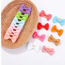 10/20/40pcs Random Color Pet Ribbed Elastic Hair Ties Cute Hair Accessories Suitable For Daily Pet Use - Multicolor - View 4