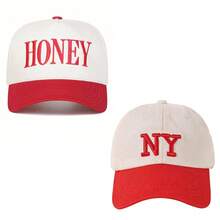1pc "HONEY" Embroidered Baseball Cap, Suitable For Spring/Autumn Outdoor Wear, Casual, Holiday And Travel,Beach,Festival - Baseball Cap - View 8