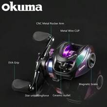 OKUMA High Precision Long Cast Explosion-Proof Colorful Water Drop Reel With Line Unloading Alarm Bait Fishing Reel - Multicolor - View 3