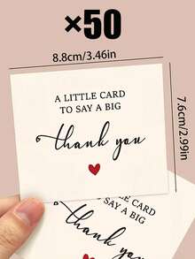 200/100/50pcs Thank You Cards, Suitable For Wedding Thank You Gifts, Birthday Party Favors, Holiday Gifts, Business Thank You Cards, Event Favors, Party Blessing Cards, Gifts For Friends And Family, Employee Benefits And Church Souvenirs - One Size Fits All - View 8