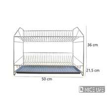 مصفاة أطباق متعددة الوظائف، 5 خيارات، رف أطباق معدني قوي مع صينية تصريف مائلة، تصميم موفر للمساحة، مثالي لسطح المطبخ ومنطقة الحوض والمطابخ الصغيرة وتجفيف الأطباق اليومي - متعدد الألوان - مشاهدة 9