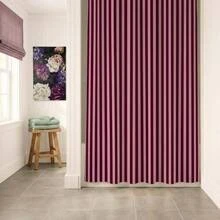 1pc Luxurious & High-End Minimalist Style | Versatile | Bathroom & Home Decor | Vintage Stripes Striped Purple Shower Curtain Boho Bathroom Decor Maroon And Pink Stripe Bath Curtain Mauve Bathroom Accessory Extra Long - 紫色 - 查看 2