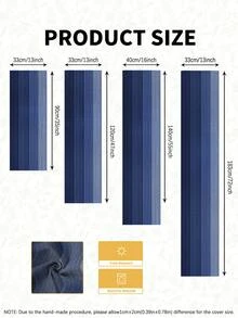 1件極簡條紋漸層風桌旗，現代客廳餐桌布墊，可乾洗、可水洗，適用於廚房餐桌、派對、婚禮裝飾、復古風，適合玄關、家庭聚會、咖啡桌、客廳、微波爐防塵罩 - 海軍藍色 - 查看 10