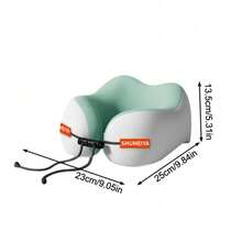 1pc Memory Foam Travel Neck Pillow - Ergonomic U-Shaped Airplane Pillow With Washable Cover & Storage Bag - GRAY - View 6