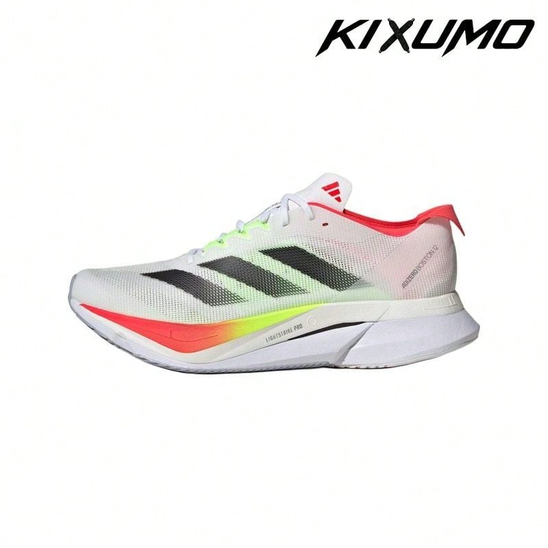 Adidas Adizero Boston 12 'White Black Lucid Red' Cloud-White Core-Black Sneakers Men JQ2552 - 彩色 - 查看 1