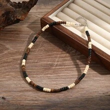 Men's Surfing Necklace, Brown Coconut Shell Necklace, Surfing Necklace, Shell Necklace, Unisex, Seashell Beach Necklace, Summer Accessory - Multicolor - View 17