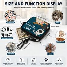 Clip-On Portable Dog Treat Bag With Transparent Window And Zipper, Practical Training Pouch For Dog Walking, Outdoor Use And Daily Pet Rewards - Multicolor - View 7