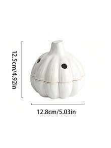 1件裝大蒜陶瓷儲物罐，廚房調味料罐，適用於居家廚房與餐桌，可用於存放大蒜、薑、辣椒、調味料與醃漬包，可作為精美禮物或節日裝飾 - 查看 6