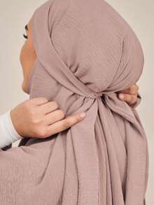 1pc Ready To Wear Modest Women's Breathable Instant Hijab With Tie For Abaya - Multicolor - View 1
