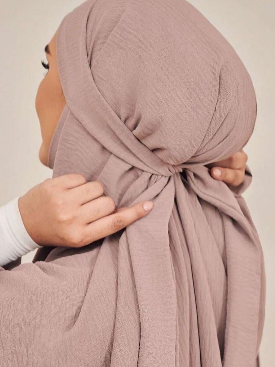1pc Ready To Wear Modest Women's Breathable Instant Hijab With Tie For Abaya - Multicolor - View 1