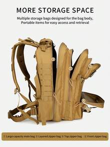 Mochila de 50L 1000D de nailon impermeable para senderismo, pesca y caza, mochila militar para exteriores - Multicolor - Ver 5