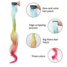 5pcs Long Curl Hair Roller Set With Synthetic Hair Extensions, Suitable For Dyed And Permed Hair - Multicolor - View 9