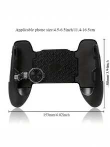 3‑In‑1 Stretchable Mobile Game Grip Holder, Universal Phone Gamepad With Removable Silicone Suction Joystick, Ergonomic Anti‑Slip Handheld Gaming Accessory, Built‑In Back Stand For Video Viewing, Passive Physical Design No Battery Needed, Fits 4.5‑6.8 Inch IOS & Android Smartphones - Multicolor - View 3
