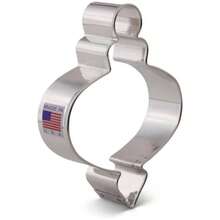 Teardrop/ Finial Ornament Cutter - - 4.25 Inches - US Tin Plated Steel - inicial - Ver 2