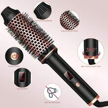 UKLISS HAIR It 捲髮熱梳 32mm 捲髮梳，豐盈髮根捲度與鬆散捲髮，離子直髮梳，全新升級複合刷毛，負離子功能，9 段溫度調節 - 金色 - 查看 13