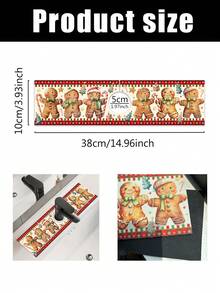 1Pc 10*38cm Christmas Gingerbread Man, Christmas Gnome Dish Drying Mat, Winter Forest Snowflake Snowman Christmas Kitchen Dish Drying Mat, Red White Green Christmas Tree Snowflake Theme Dish Drying Mat, Polyester Material Dish Drying Mat, Christmas Decoration Dish Drying Mat, Suitable For Kitchen, Faucet Splash Guard, Kitchen And Dining Table Accessories Decor, Holiday Decoration, Christmas Holiday Home Decor. - Multicolor - View 14