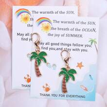 5pcs/10pcs Crab And Coconut Tree Party Keychain Set, Pocket Hug Token, Pocket Hug Gift Bag. Used For Car Keys, Backpacks, Phones And Other Small Accessories. Suitable For Travel Souvenirs, Beach, Pool Parties, Summer Outdoor, Commemorative Gifts, Birthday Parties, Friendship Gifts And More. Give To Your Friends, Family And Partners. - Multicolor - View 9