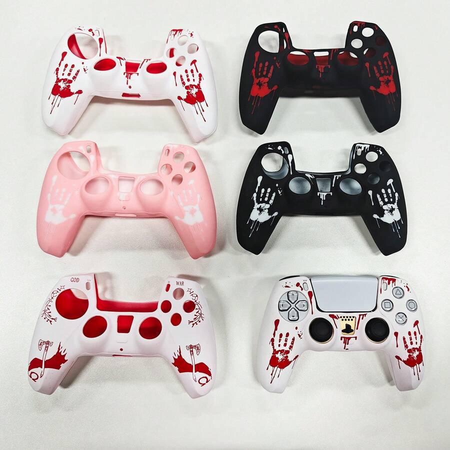 Funda de silicona suave para mando de , fundas de piel para control, accesorios de joystick para mando de videojuego PlayStation 5 - Ver 1