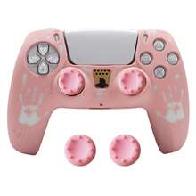 Funda protectora de silicona suave para mando de juego, pegatina de patrón de araña para panel táctil del mando, accesorios de tapa de joystick - Ver 12