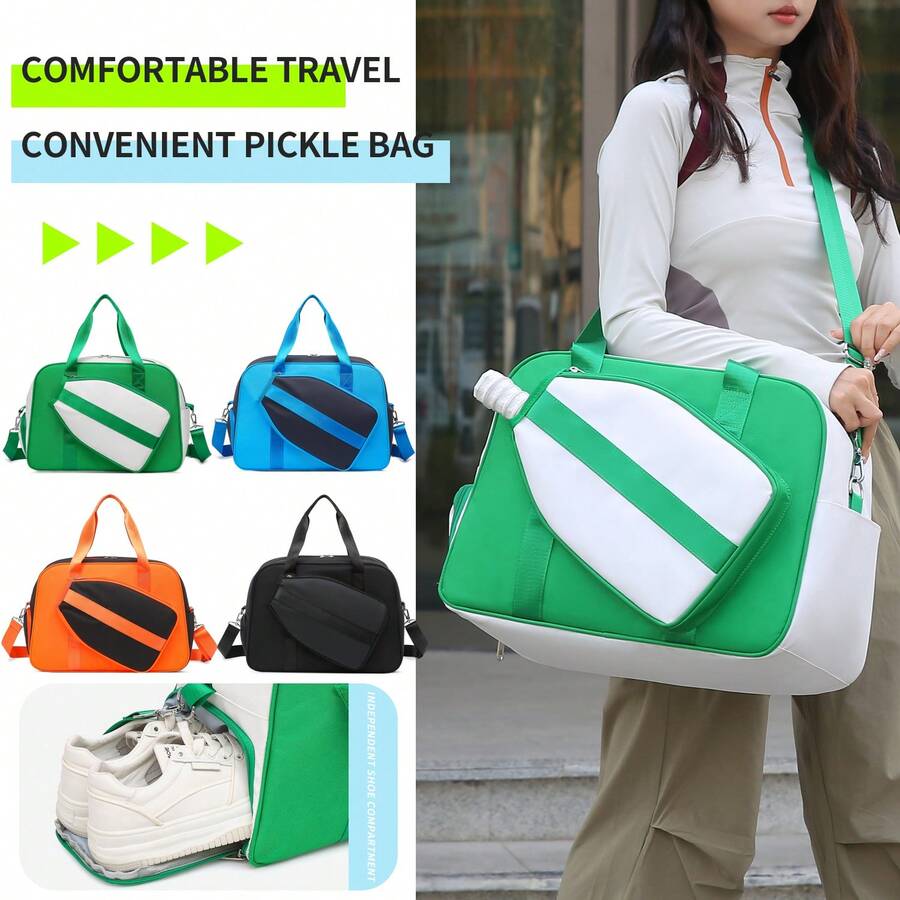 Bolsa de Pickleball de Verano: Mochila Impermeable y Ligera, Diseño de Separación Seco/Húmedo, Estructura de Múltiples Compartimentos, Puede Almacenar 4-6 Raquetas y Equipo, Equipada con Correas de Hombro Ajustables y Asa Superior, Duradera, Ideal para Deportes/Viajes.