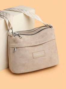 Dedoo Women's Soft Material Crossbody Bag, Middle-Aged Women's Shoulder Bag, Spring/Autumn New Design - Khaki - View 11