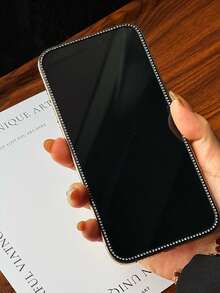 1 miếng kính cường lực chống nhìn trộm kim tuyến cho iPhone 17 Pro Max/17 Pro/17/16 Pro Max, kính cường lực chống nhìn trộm kim tuyến kim cương cho iPhone 16 Pro/15 Pro Max/15/15 Pro/15 Plus/14/13/12/11, kính cường lực chống nhìn trộm kim cương, kim tuyến, dễ thương, quà tặng sinh nhật, phụ kiện điện thoại, tương thích với ốp lưng điện thoại - màu đen - Xem 7