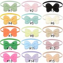 4pcs Macaron Pastel Color Padded Bow Tie Collar Set, 3pcs Earth Tone Neutral Padded Bow Tie Collar Set, Adjustable Pet Neck Band For Cats & Dogs, Cute Variety Pack - Multicolor - View 1