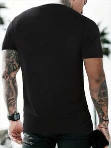 Men T-Shirts - 黑色 - 查看 2