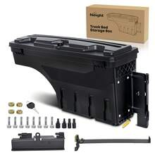 Nilight Truck Bed Tool Box Passenger Side Truck Tool Box Fit For Chevy GMC Sierra 1500 2500 3500 2007-2018 ABS Swing Case Truck Bed Storage Box W Lockable Lid Waterproof Wheel Well Toolbox - A - View 1