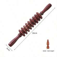 Wooden Handheld Roller Trigger Point Massage Stick, Fascia Massage Stick, Full Body Workout Tool: Body Therapy Massager, Muscle Abdominal Relief Tool, Muscle Roller Stick, Fascia Stick, Cellulite Massage Tool, Massage Stick, Leg Cellulite Remover - A - View 7