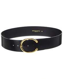 Bruno Magli Michaela Leather Belt - 黑色 - 查看 2