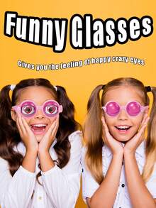 1pc Adjustable Elastic Band Cute Glowing Glasses, ABS Material Fun Glasses, Suitable For Adults And Teens, Perfect Choice For Halloween, Birthday, Holiday Costume Party And Other Occasions - Multicolor - View 4