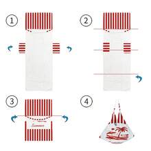 1 cái vỏ bọc ghế bãi biển sợi microfiber họa tiết sọc đỏ cây dừa có túi, nhẹ và thoáng khí, lý tưởng cho du lịch và kỳ nghỉ bãi biển, vật dụng thiết yếu bên hồ bơi | Vỏ bọc phong cách mùa hè | Vỏ bọc bãi biển di động, khăn tắm bãi biển - Nhiều màu - Xem 9