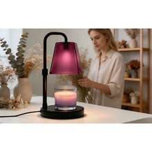 QUIGO 1PCS Modern Frosted Glass Shade Candle Warmer Lamp, Height Adjustable Wax Melter With Timing Function & Dimmable Light, Premium GU10 Bulb, Stylish Home Decor Lamp For Bedroom Living Room Apartment, Ideal Gift For Mother's Day Christmas Graduation - US A Type Plug(110-127V) - View 8