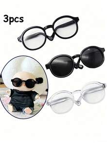 1 Pair 17cm Doll Glasses, Suitable For Use. Mini Cute, Suitable For Doll Clothing Accessories, DIY Doll Accessories Making, Suitable For Labubu Accessories, Birthday Party, Valentine's Day Gift - Multicolor - View 6