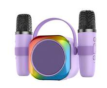 Reletech Sistem Suara Karaoke Nirkabel dengan 2 Mikrofon, Lampu LED RGB, dan Fungsi Perekaman, Mesin Karaoke Portabel untuk Pesta dan Acara Kumpul-kumpul - View 9