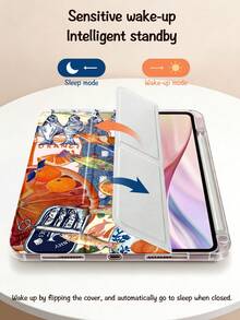 Ayotu 橘子&魚&貝類圖案時尚款 Witch For Y 立式翻蓋保護殼,適用於 iPad A16、Air 8(M4)2026(11吋)/2026(13吋)、Pro 13 12.9 11、Air 11 13、Mini、Air 11吋保護殼、Kindle (第11代-2024年上市) - 彩色 - 查看 6