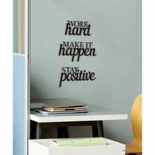 - Juego de arte motivacional para pared, diseo de inchTrabaja duro, mantente positivo, hazlo suceder inch, inspirador para el hogar, oficina, recmara, aula - Redacción inspiradora - Ver 6