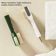 Convenient Shoe Cleaning Brush - Handheld With Refillable Cleaning Solution, Pressure Dispensing+Rubber Edge Brush Head Function, Suitable For Home Cleaning Scenarios Such As Suede Shoes, Leather Shoes, Cloth Shoes, Clothing, Bedding, Etc - A - View 7