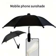 Outdoor Phone Umbrella | Planter Umbrella - Adjustable Height, Mini Umbrella With Clips For Easy Installation - A - View 6