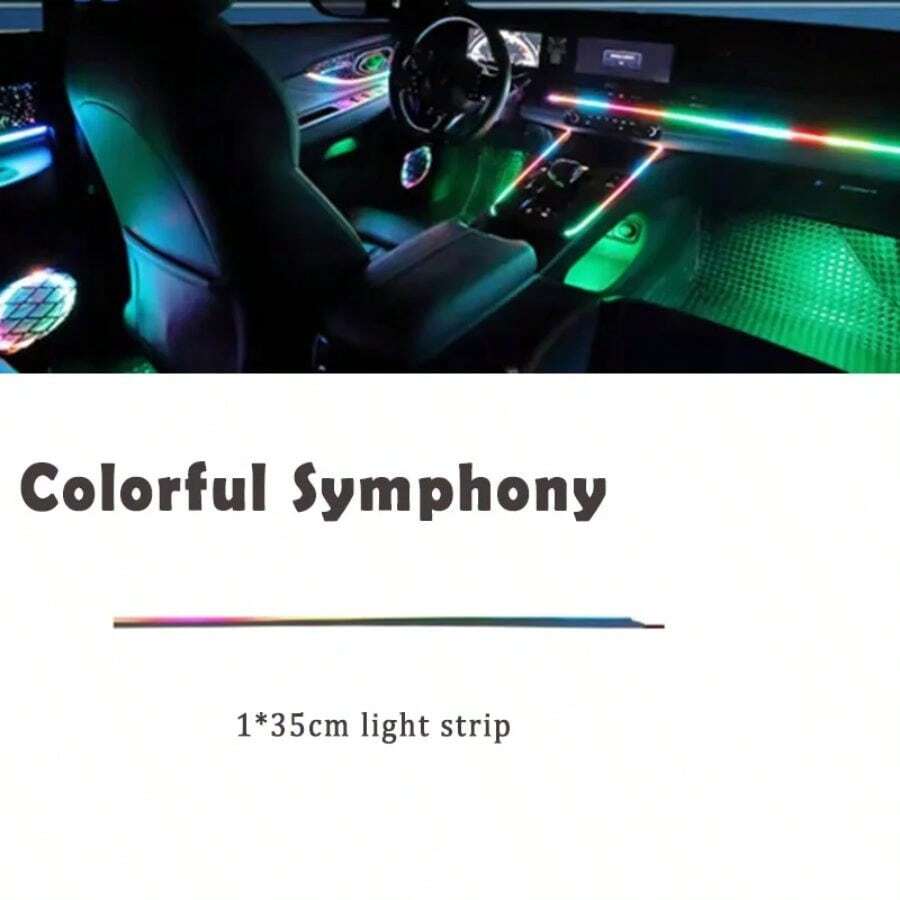 Symphony RGB 18 In 1 Atmosphere Lamp Kit Extendable Line Parts 20/35/75/110CM Light Strip Main/Sub Controller Storage Light Speaker - Star - View 1