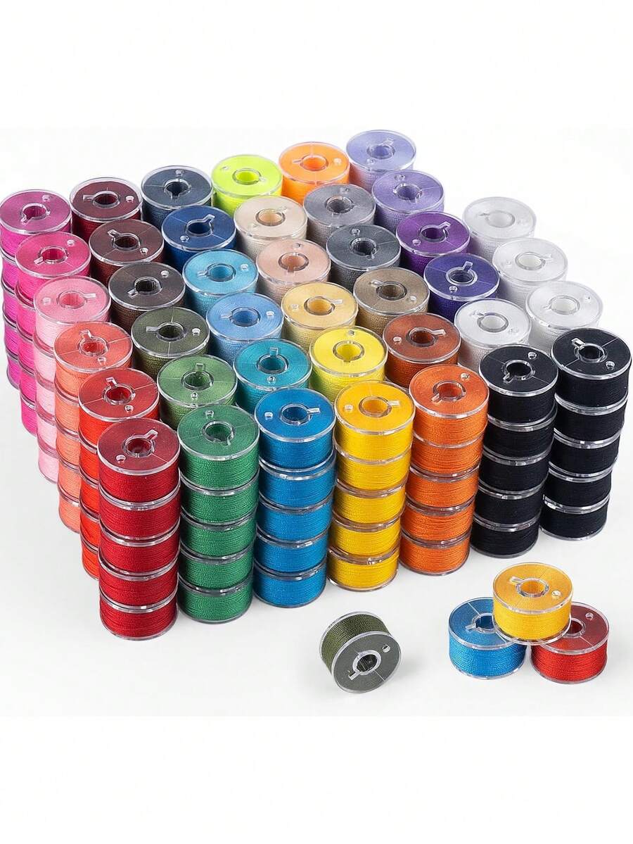 30/50/100pcs Pre-Wound Sewing Bobbin Thread, Size A 15 Class, Random 36 Colors Polyester Bobbin Thread, Suitable For Brother/Singer/Babylock/Janome Sewing Machines - Bobbin Thread - View 1