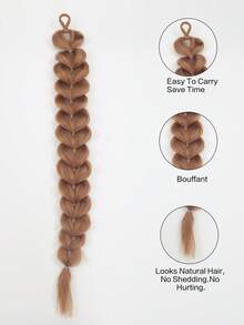 1PC Ponytail Synthetic Braided Hair 24inch Long Ponytail For Kids Girls Halloween Christmas - Multicolor - View 6