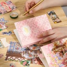 Vintage Planner Gift Box Floral Planner Creative Stickers Planner Materials Notebook Set - 1 Set - View 4