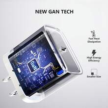USB-C GaN 充電器 - 20W Type-C 充電適配器附 39.37 英吋 Type-C 充電線,充電指示燈,適用於 iPhone 15/16 系列、Galaxy 及其他裝置 - 查看 4